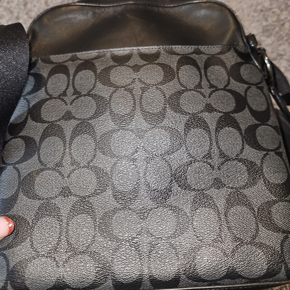 Coach Black Signature Flight Bag NWOT